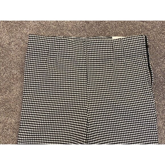 Zara Women's Hi Rise Pants Side Zip Black White Leggings Stretch Size L - NWT - Picture 2 of 12